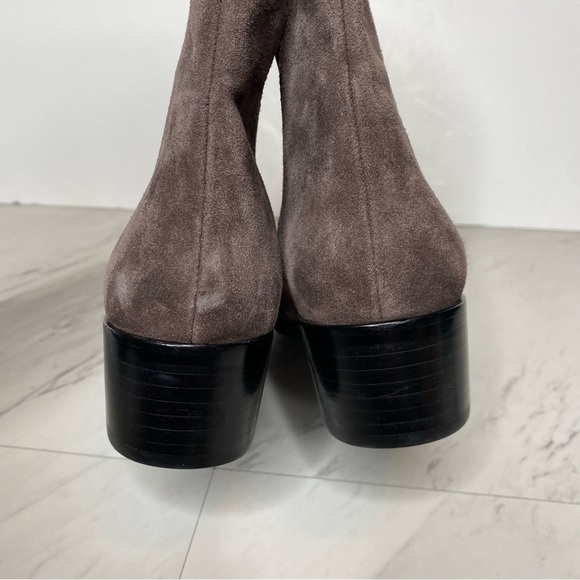 Marc Fisher Yale Gray Suede Pointy Toe Bootie 9.5 M - Picture 4 of 15